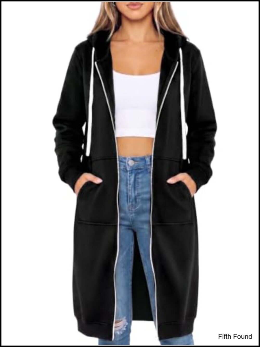 Women's Zip Up Fleece Hoodie Long Oversized Sweatshirt with Pockets